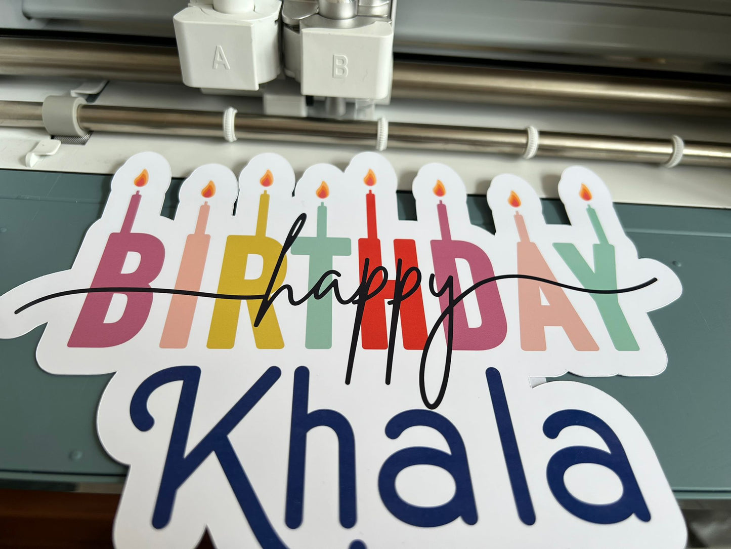 Custom Glossy Cardstock Cake Topper | Personalized Name, Age, or Message | Elegant Party Decor