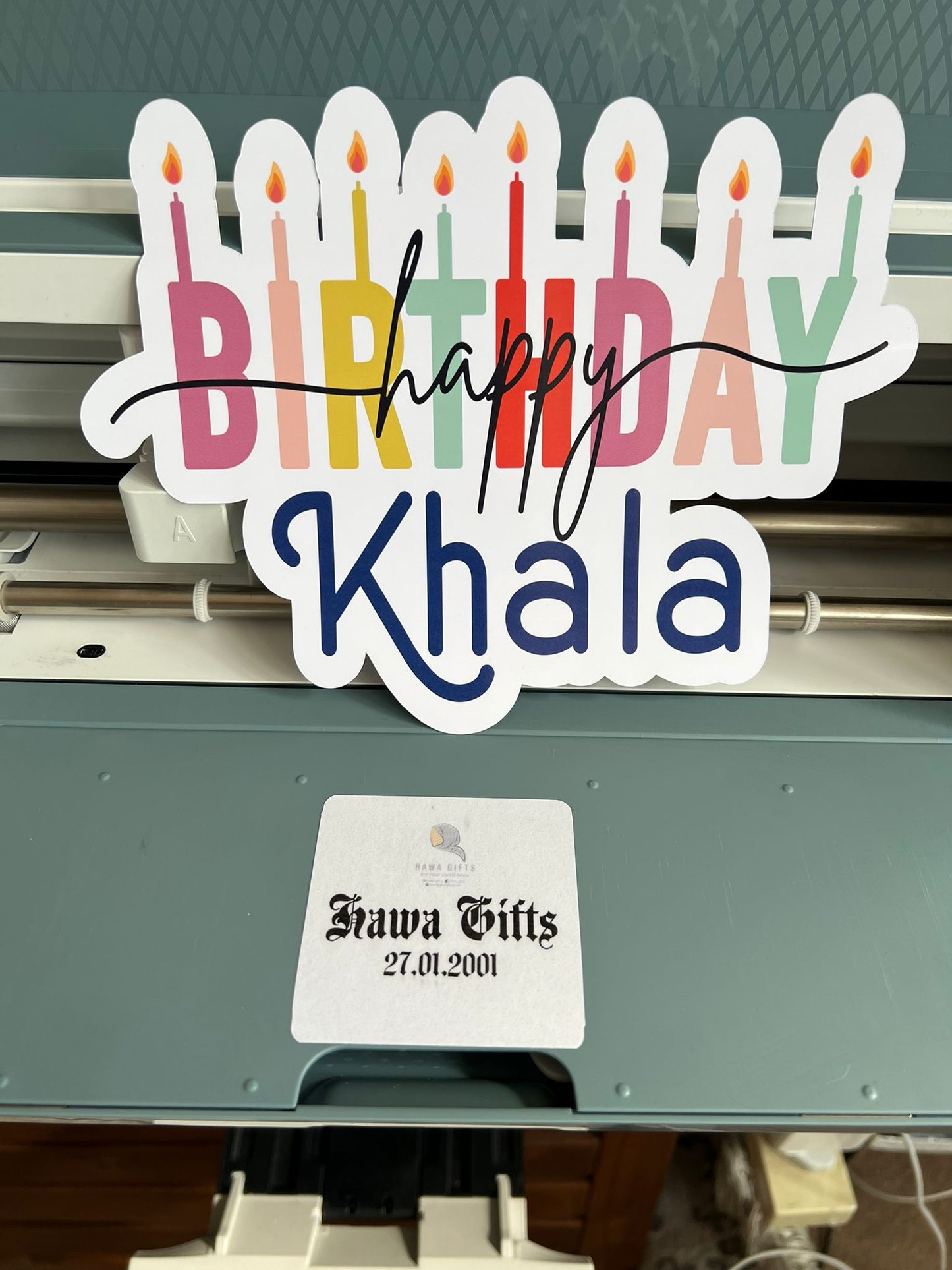 Custom Glossy Cardstock Cake Topper | Personalized Name, Age, or Message | Elegant Party Decor