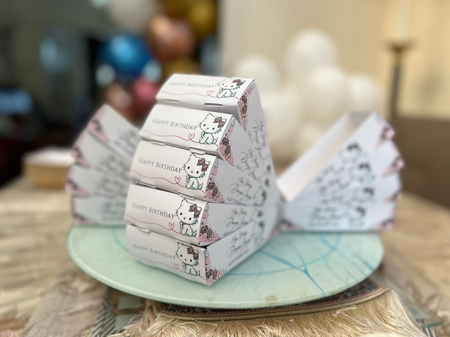 Birthday Serving Trays – Custom Name Design Paper Food & Snack Trays | Perfect for Birthday Parties, Celebrations & Special Events (Pack of 20)