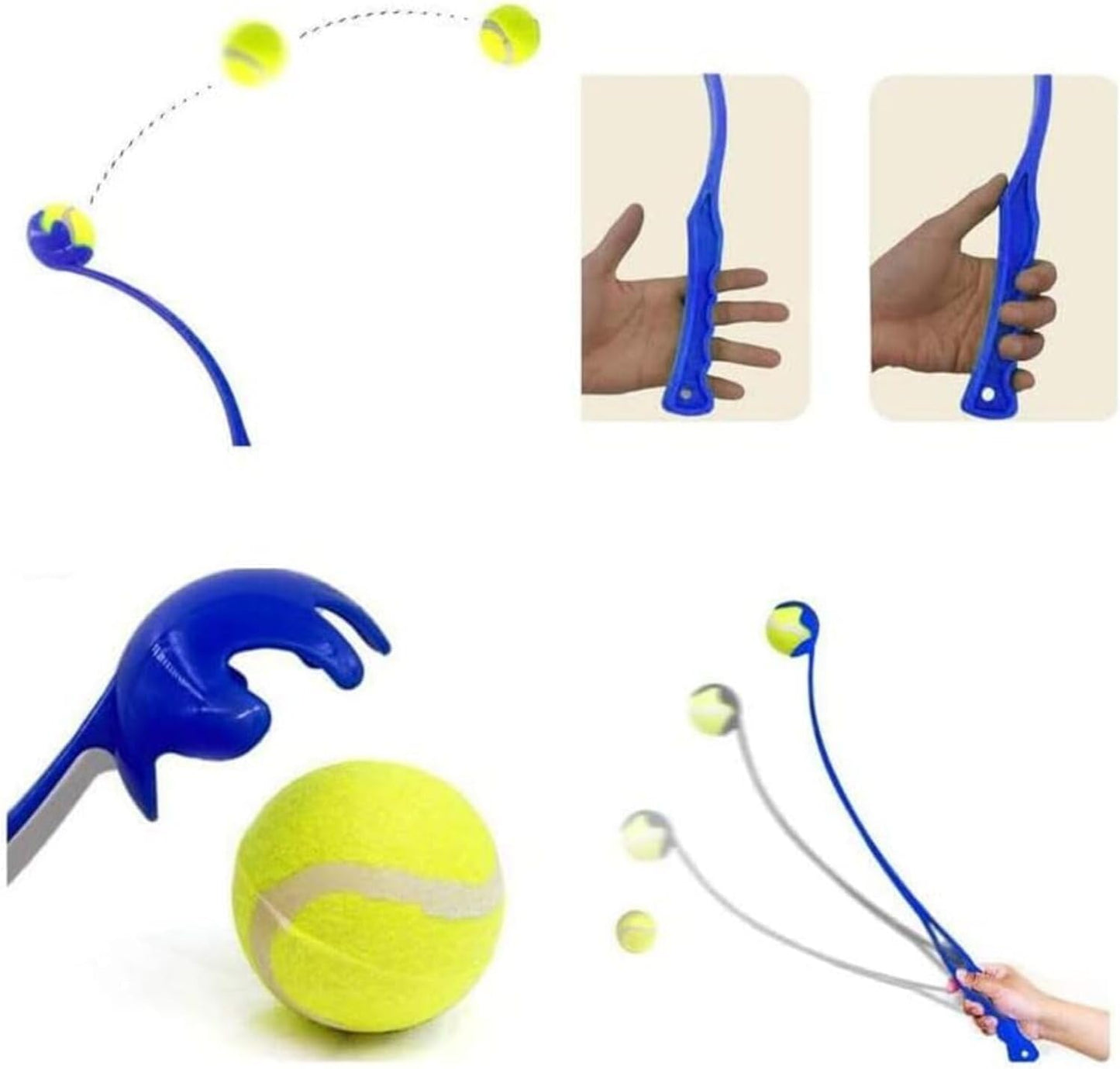 Plastic Tennis Ball Chucker Launcher | 4 Colors | Custom Pet Name Sticker