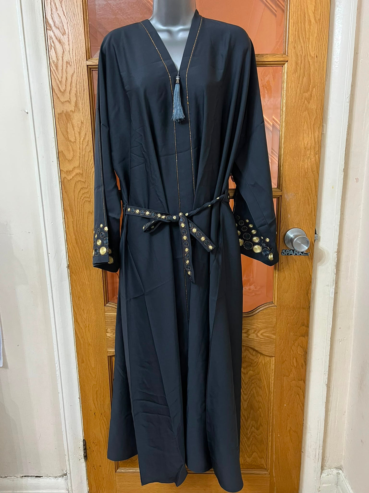 Elegant Abaya with Rich Design Belt - Stylish, Comfortable, and Perfect for Special Occasions | Best Eid Gift & Wear 54" Standard Size