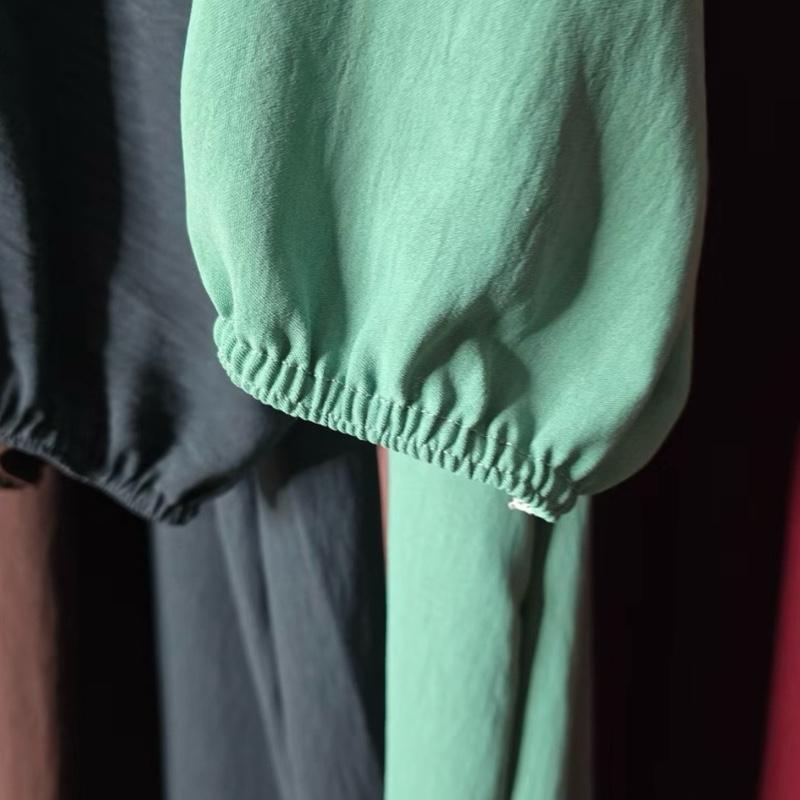 Elegant Crepe Jazz Maxi Abaya with Pockets – Simple Casual Crew Neck Prayer Dress