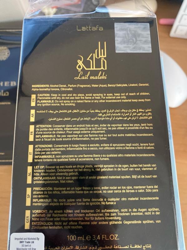 Lail Maleki by Lattafa – 100ml Unisex Eau de Parfum | Long-Lasting Arabic Fragrance for Men & Women
