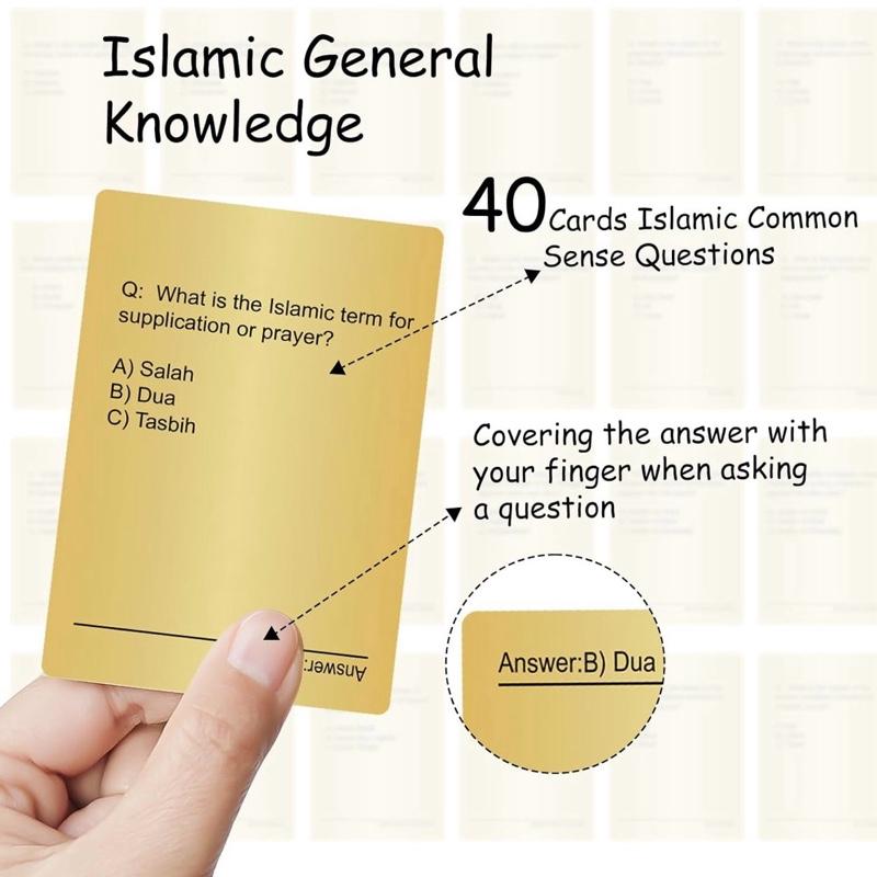 Ramadan & Eid Trivia Card Game – Fun Family & Friends Challenge | Perfect Eid Mubarak Party Gift!