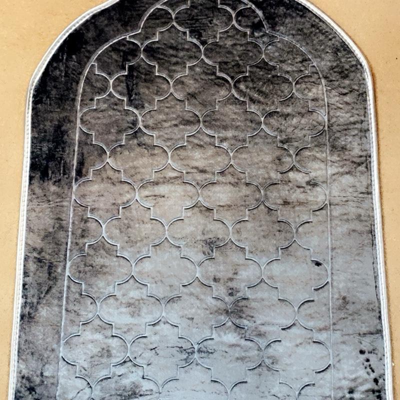 Muslim Namaz Mat - Full Size Padded Mosque Design Prayer Mat for Ramadan and Eid, Muslim Prayer Rug