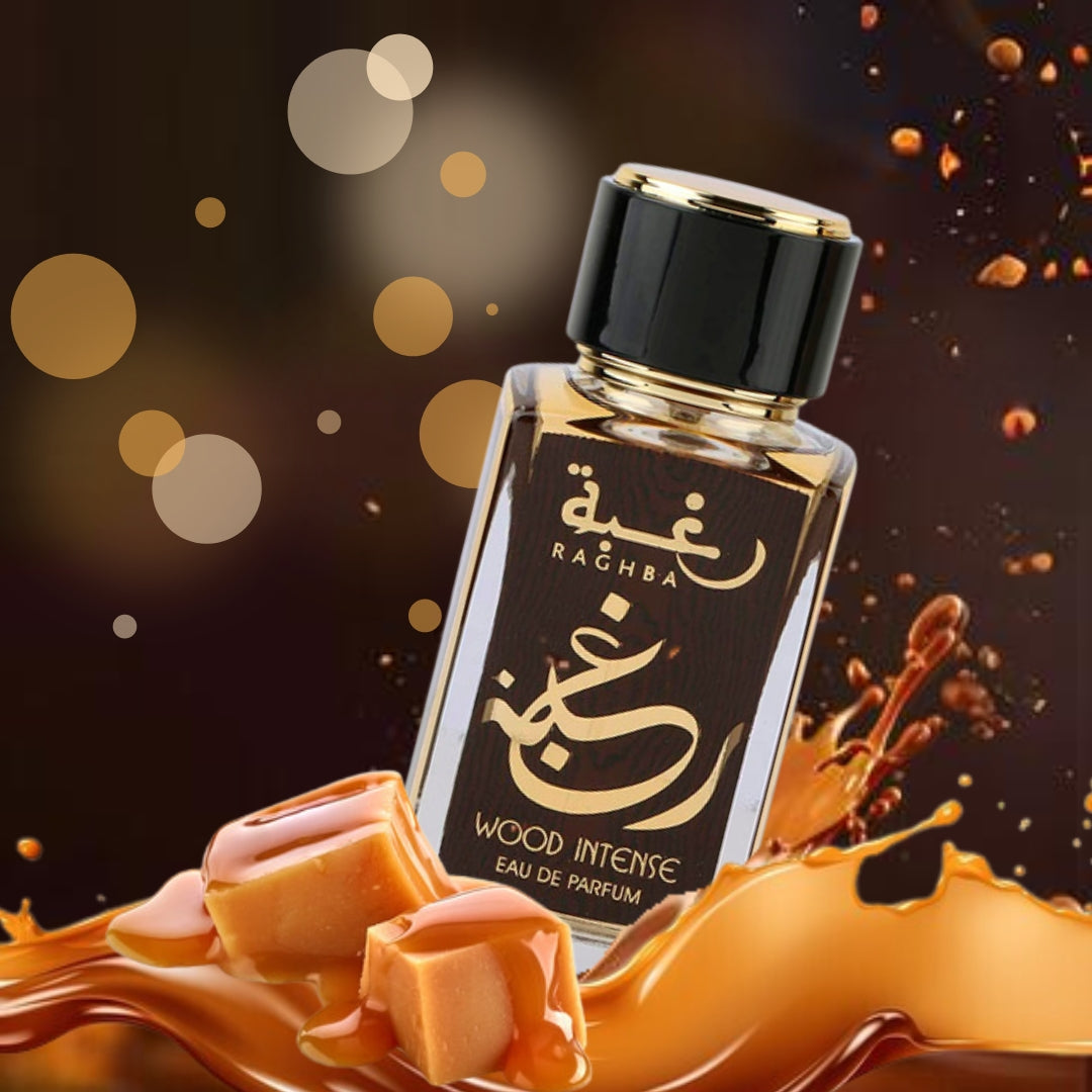 Raghba Wood Intense EDP Perfume Eau De 100ml Arabian Oud Perfume Long Lasting for Men Fragrance