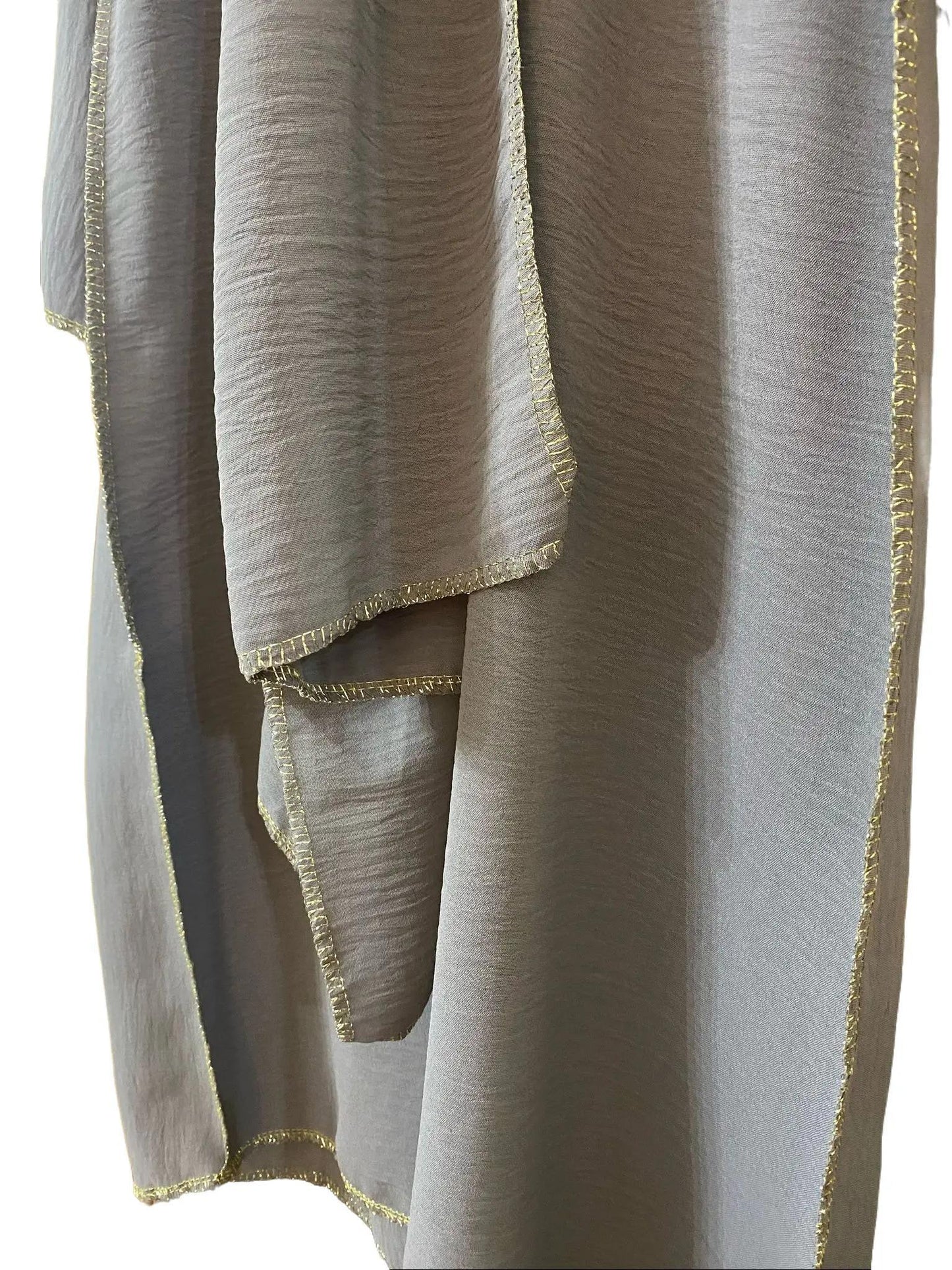 Premium Quality Soft Touch Abaya Dress for Kids – Gold Stitch with Matching Scarf, Perfect for Ramadan & Eid Gift