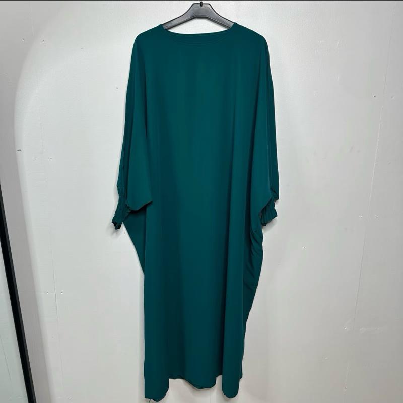 Elegant Rouched Sleeve Abaya with Pockets – Stylish & Modest Wear for Women
