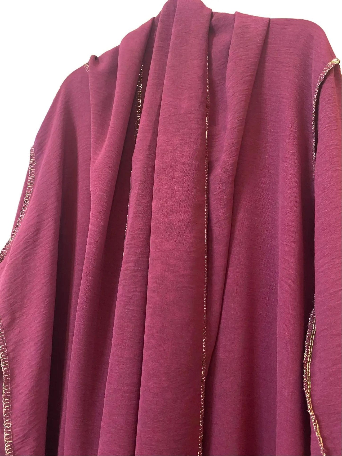 Premium Quality Soft Touch Abaya Dress for Kids – Gold Stitch with Matching Scarf, Perfect for Ramadan & Eid Gift