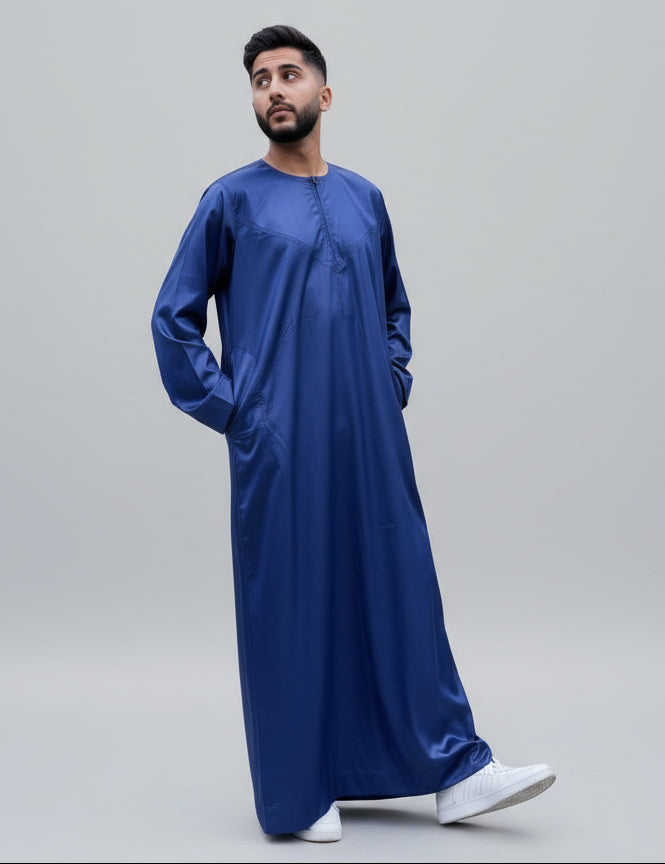 Luxurious Dark Blue Thobes & Jubba for Men