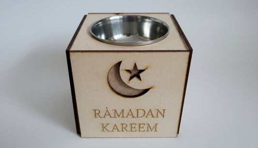 Candle holder Ramadan Mubarak wooden gift